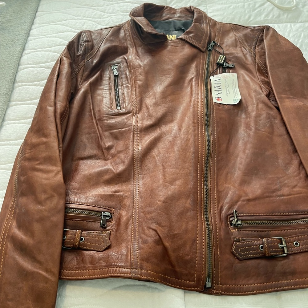 Hand made Italian leather jacket from Tuscany